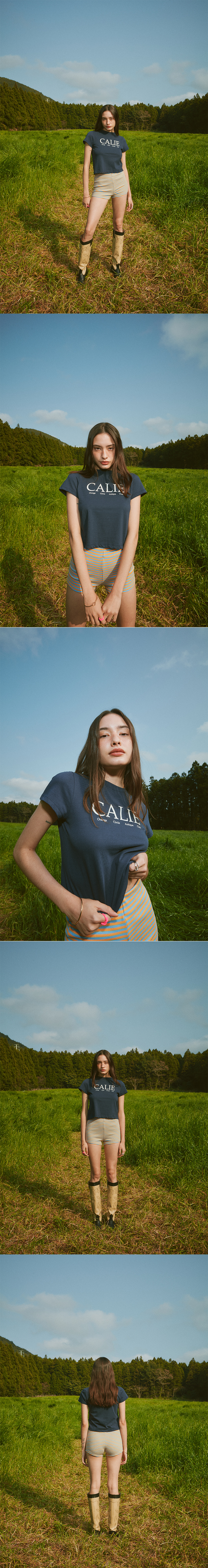 Tシャツ・カットソー asif CALIE CALIE ORANGE CIRCLE LOGO TSHIRTS BBH6340 SLEEVELESS - 에즈이프캘리(asifCALIE)